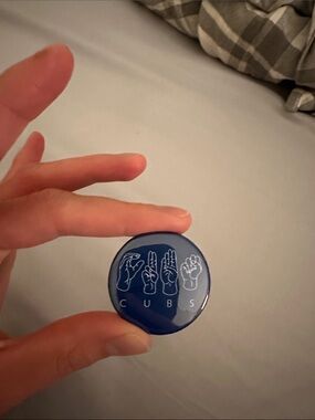 Chicago Cubs Sign Language Pin